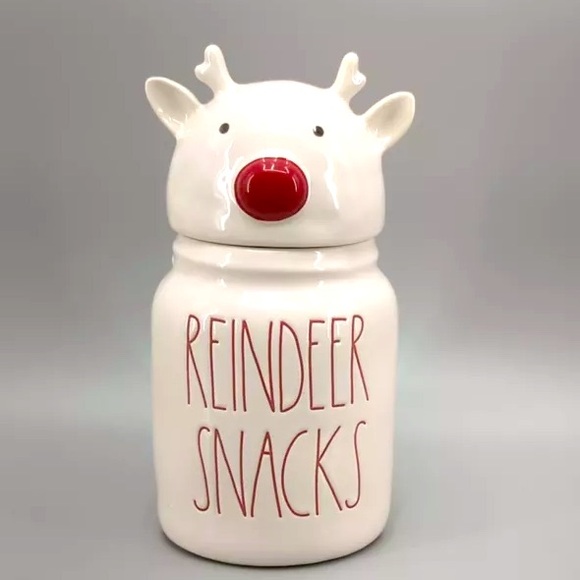 NEW Rae Dunn Reindeer Snacks Baby Canister 🦌 - Picture 2 of 2